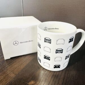 Mercedes-Benz White Ceramic Car Silhouette Mug Novelty Used