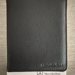 Mercedes-Benz Leather Passport Case Black & Red Novelty Travel Accessories Used