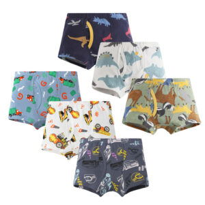 6 Pack Boys' Dinosaurs Underwear Boxer Briefs Toddler Cotton Training Boyshorts