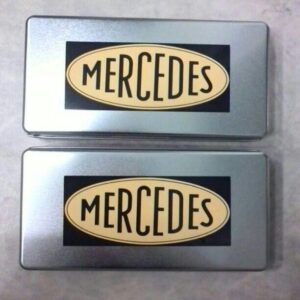Mercedes-Benz Novelty Can Collectible with Seal Decor 8.5x16x3.5cm Set of 2