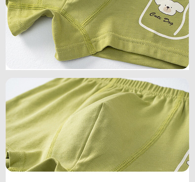 4 Pack Boys' Luxury Bacteriostatic Underwear Kids Dinosaur Bear Fox Boxer Briefs - Image 4