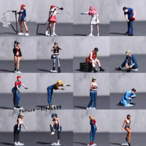 1/64 Diorama Car Mechanic Figure Model City Garage Scene Display Props Model Toy