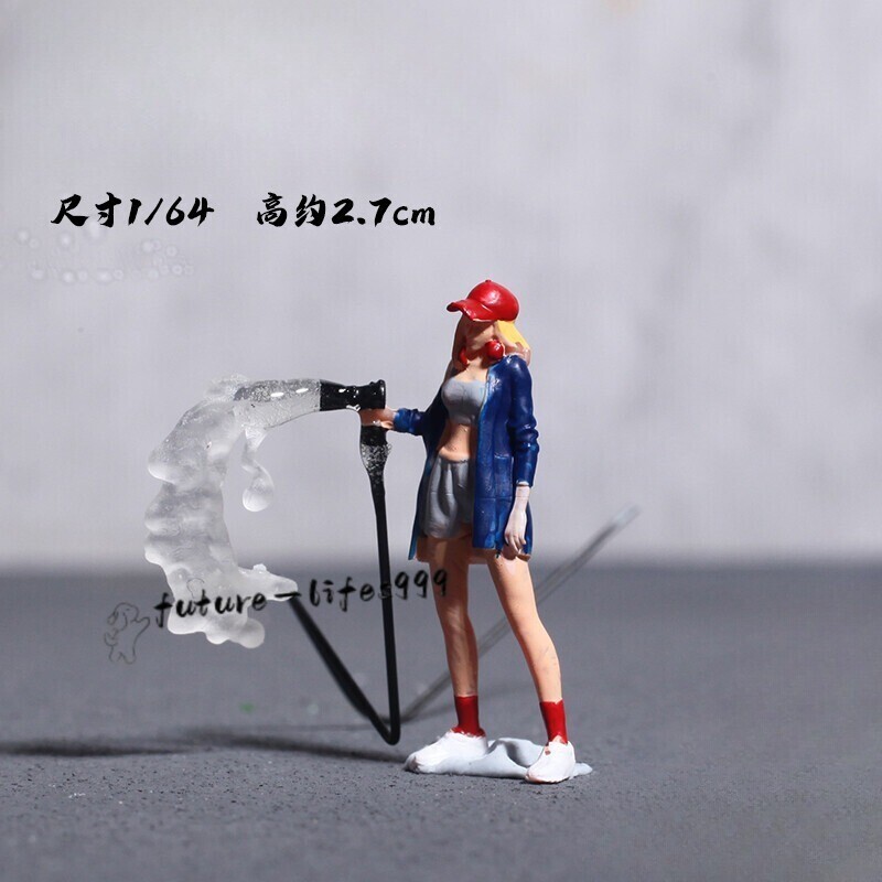 1/64 Diorama Car Mechanic Figure Model City Garage Scene Display Props Model Toy - Image 4
