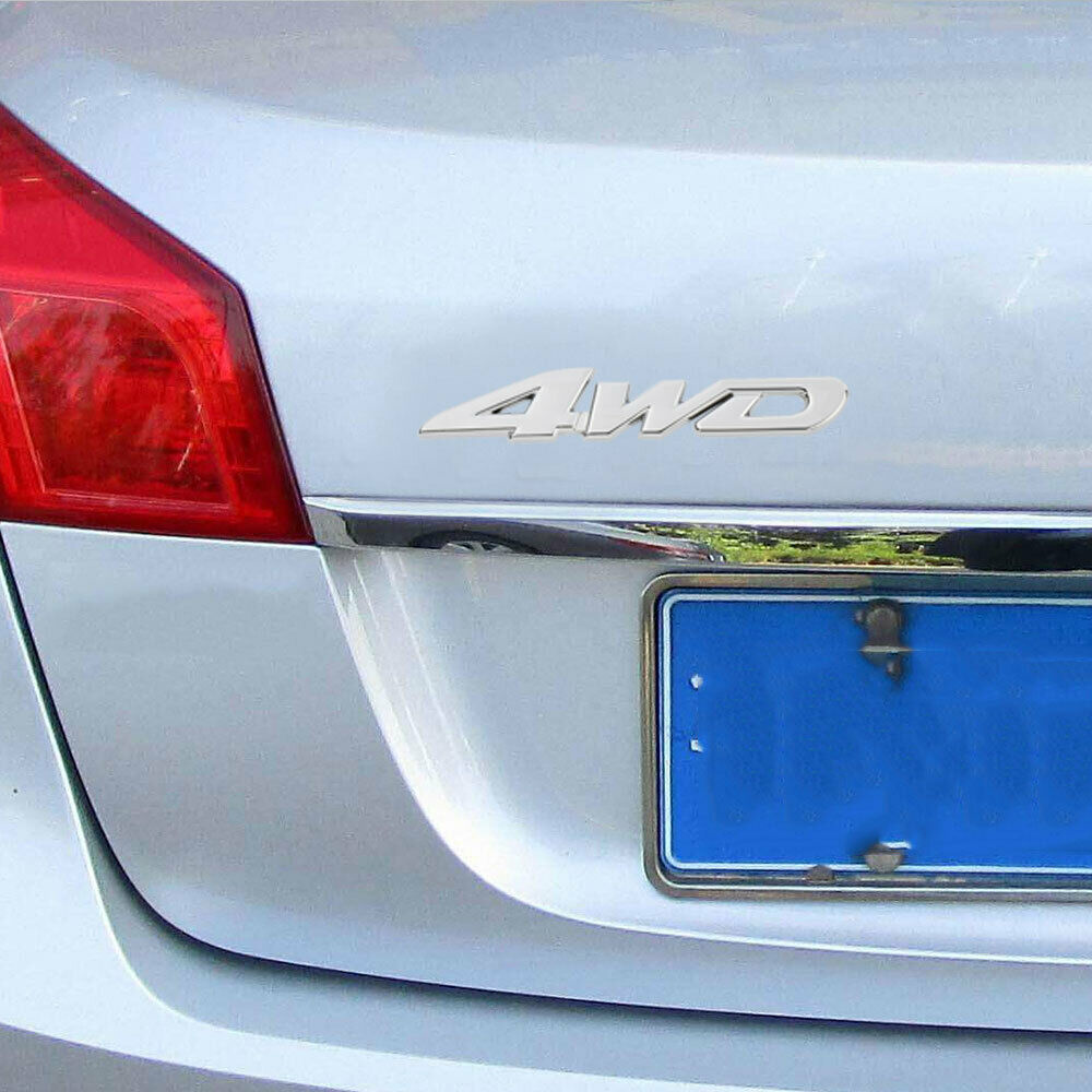 1x 4WD 3D Silver Sticker Car Emblem Badge Decal Car Exterior Accessories Trim - Image 4