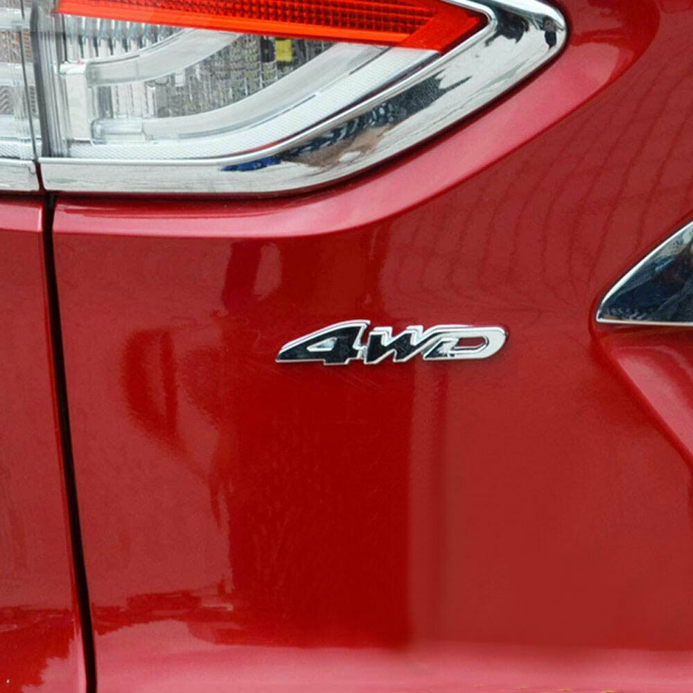 1x 4WD 3D Silver Sticker Car Emblem Badge Decal Car Exterior Accessories Trim - Image 5