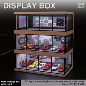 Diorama 1:64 Tech-Inspired Showroom Garage Model- Futuristic Car Display Cabinet