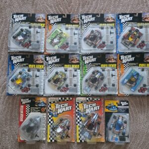 HARD TO FIND LOT OF (12) SEALED TECH KART COLLECTIBLE RACE MASTER TOY VEHICLES