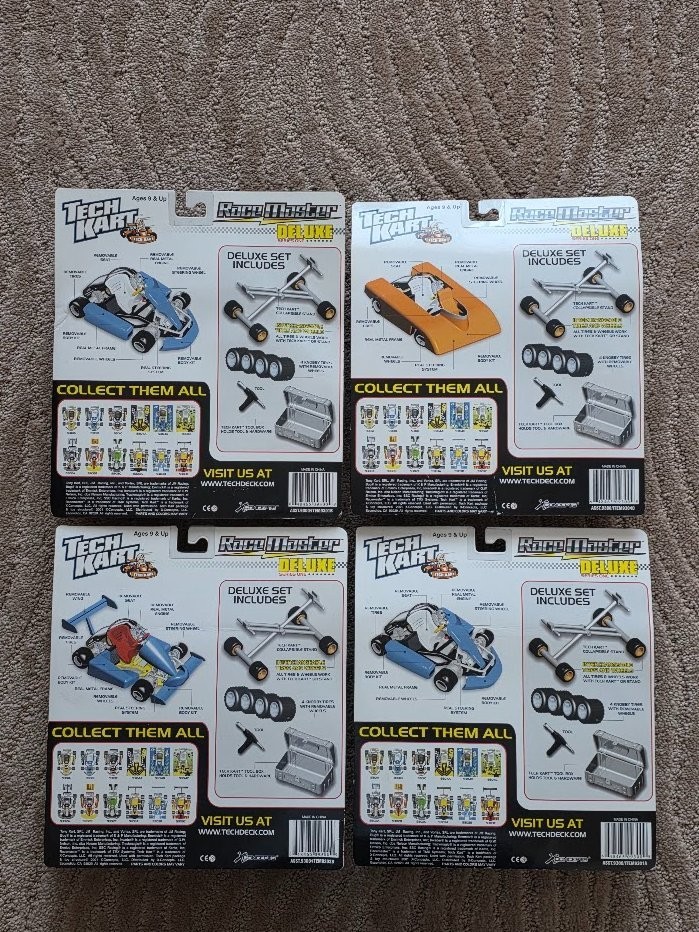 HARD TO FIND LOT OF (12) SEALED TECH KART COLLECTIBLE RACE MASTER TOY VEHICLES - Image 3