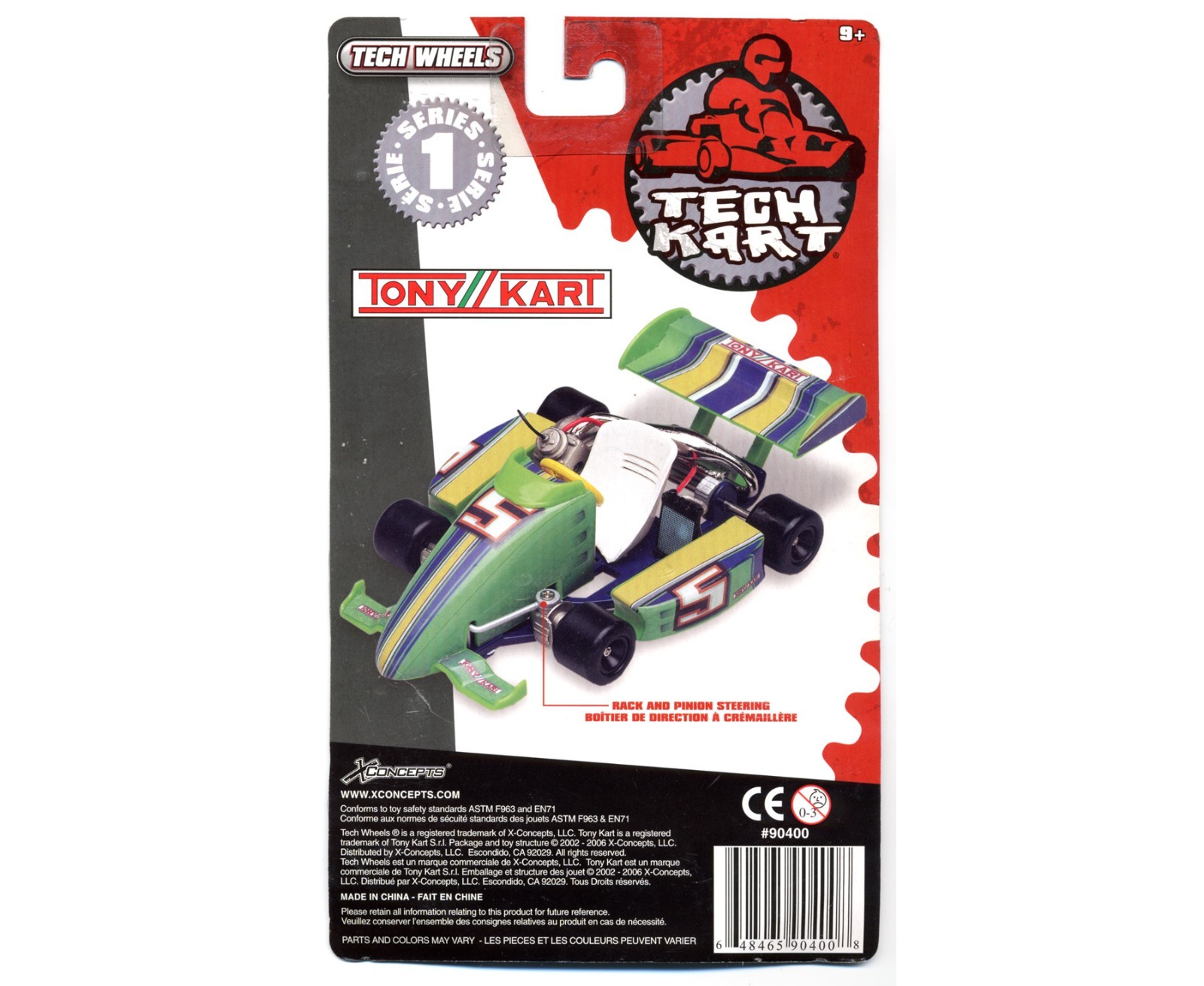 TECH-KART, Tony-Kart 44 blue go-kart X-Concepts, 1:12 scale 6", New Unopened - Image 4