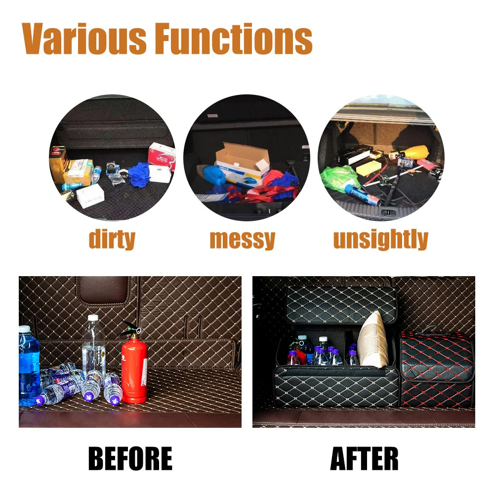 Car Trunk Organizer Box Large Capacity Auto Tools Storage Bag Stowing Tidying - Image 4