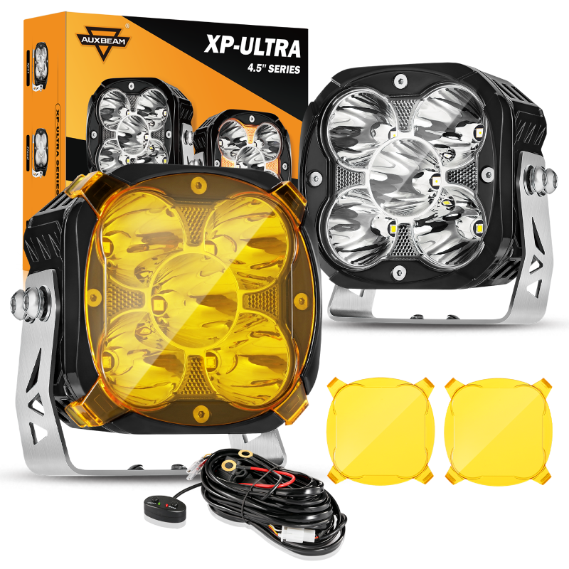 AUXBEAM 4,5 pulgadas LED foco vainas trabajo conducción antiniebla lámpara todoterreno 4x4 ATV UTV- - Image 2