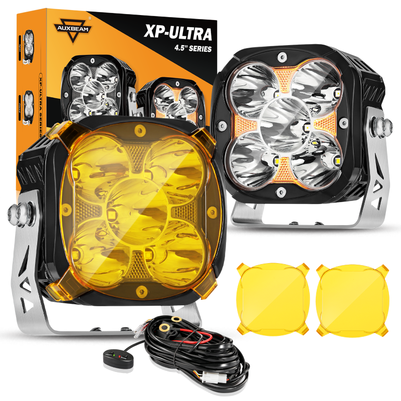 AUXBEAM 4,5 pulgadas LED foco vainas trabajo conducción antiniebla lámpara todoterreno 4x4 ATV UTV- - Image 4