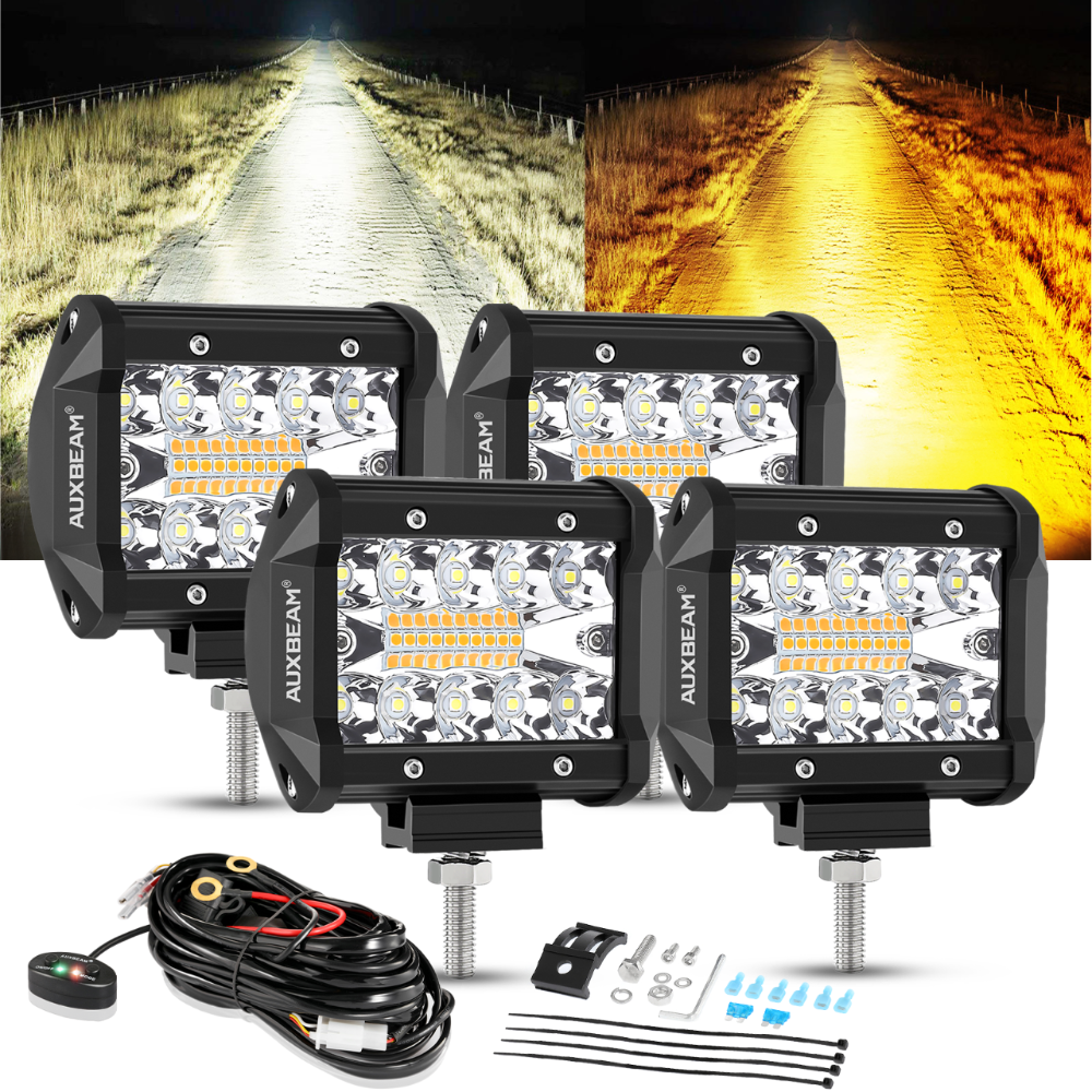 4X 4" pulgadas 12V 240W LED barra de luz de trabajo spot pod lámpara de conducción tractor todoterreno 4x4-
