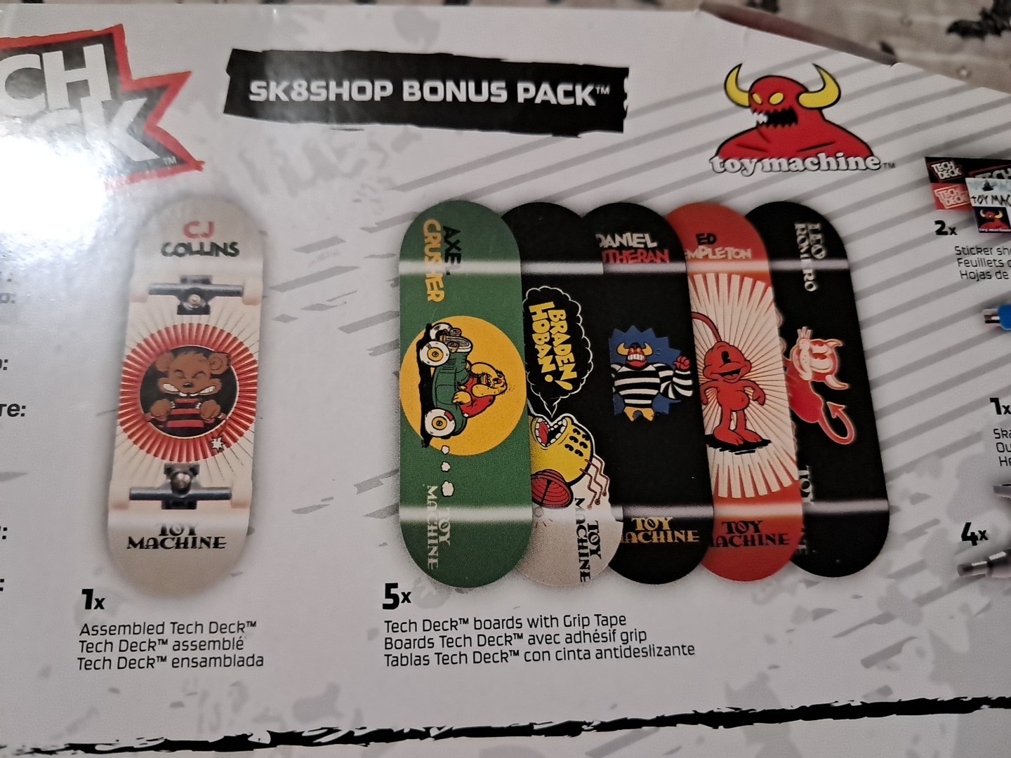 Tech Deck SK8SHOP BONUS PACK TOY MACHINE: Collins, Romero, Templeton, Hoban - Image 3