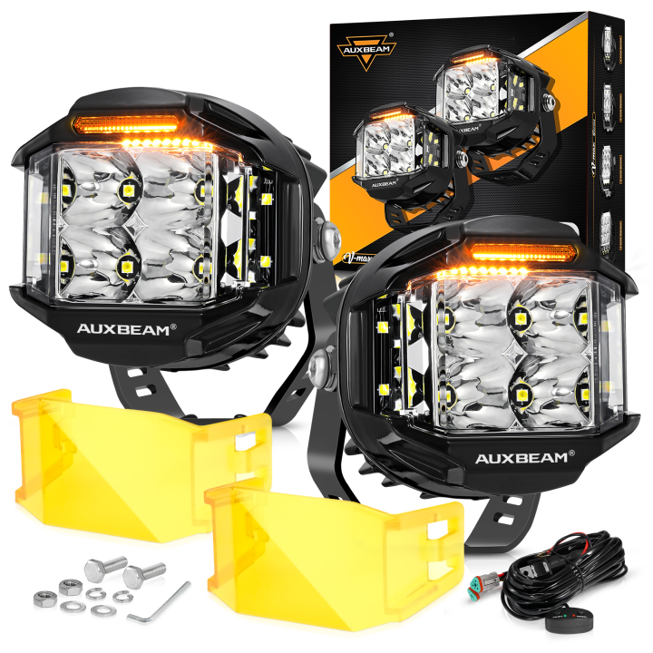 AUXBEAM 4" pulgadas 92W LED faros antiniebla de conducción DRL todoterreno camión SUV UTV 4x4- - Image 2
