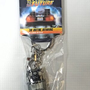 SD TOYS BACK TO THE FUTURE DELORIAN TIME MACHINE CAR 2.5" METAL KEY CHAIN SEALED
