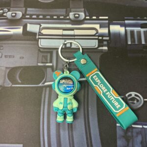 EDC Light Cartoon Bear Keychain Cute Astronaut Automotive, Biking, Lanyards Camp