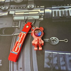EDC Light Cartoon Bear Keychain Cute Astronaut automotive bikers campers lanyard