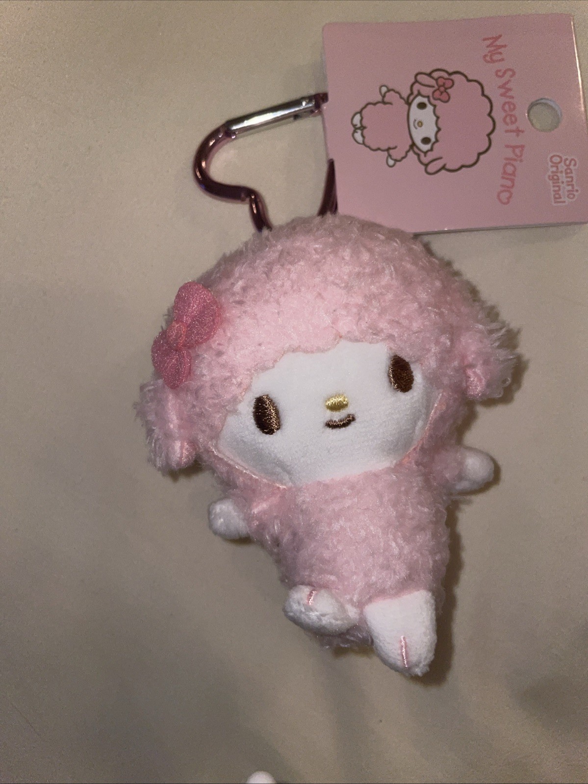 Sanrio My Sweet Piano 3.5” Keychain Plush Pink Kawaii Very Small Very Cutesy - Image 2