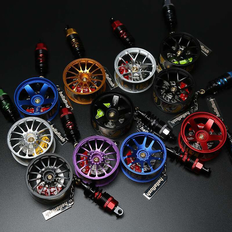 BBS Car wheel shock absorber keychain for boyfriend gift Car pendant - Image 3