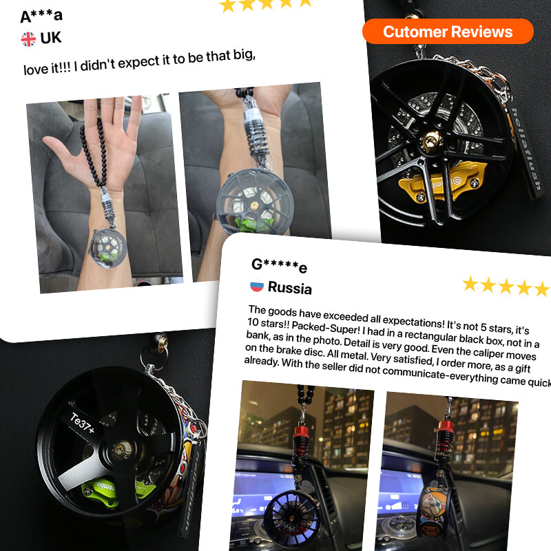 BBS Car wheel shock absorber keychain for boyfriend gift Car pendant - Image 4