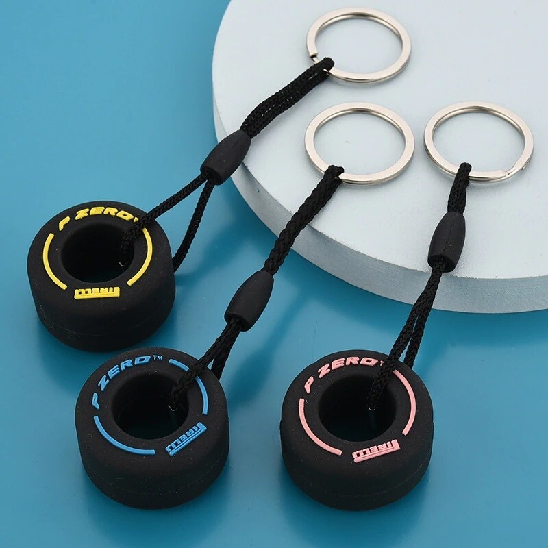 Trendy New Unisex Small Creative Keyring F1 Car Tire Toy Decoration Gift - Image 2