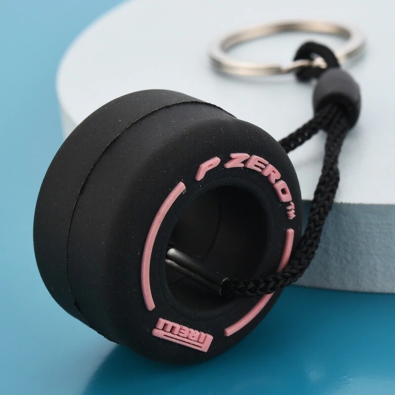Trendy New Unisex Small Creative Keyring F1 Car Tire Toy Decoration Gift - Image 3