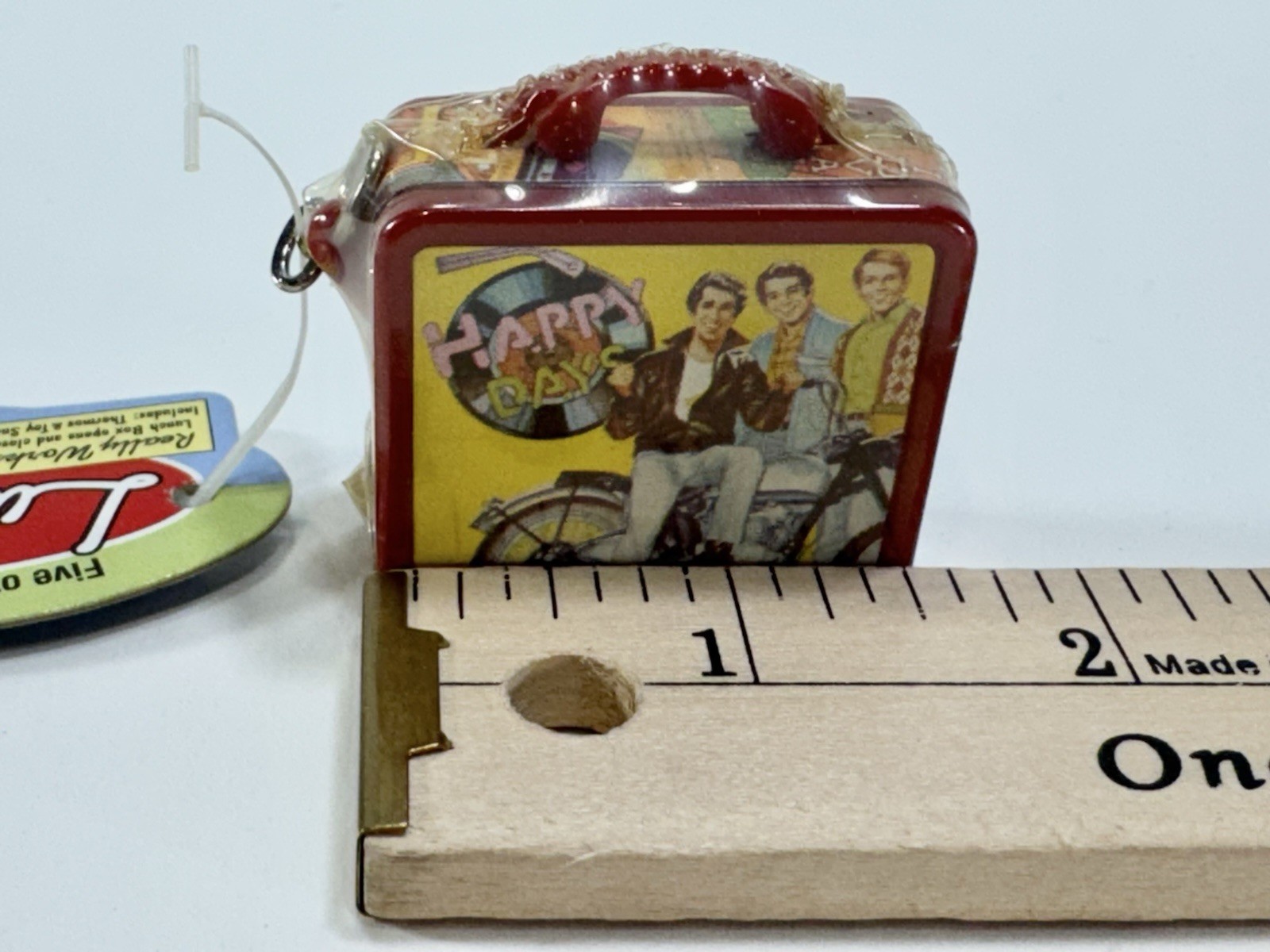 Happy Days MINI Lunch Box Keychain 1997 Basic Fun #530-0 Key Ring New - Image 4