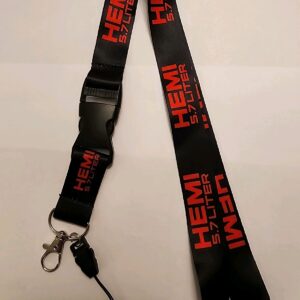 HEM Car Automotive Lanyard BLACK/RED