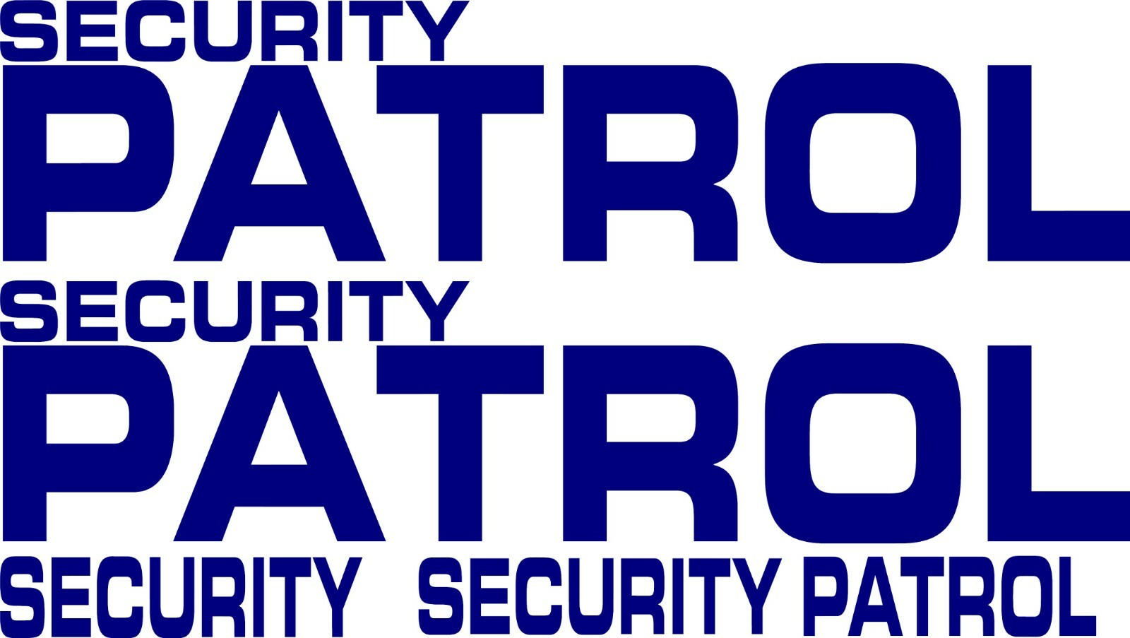 Reflective Security company patrol car vinyl decals stickers logos complete set - Image 2