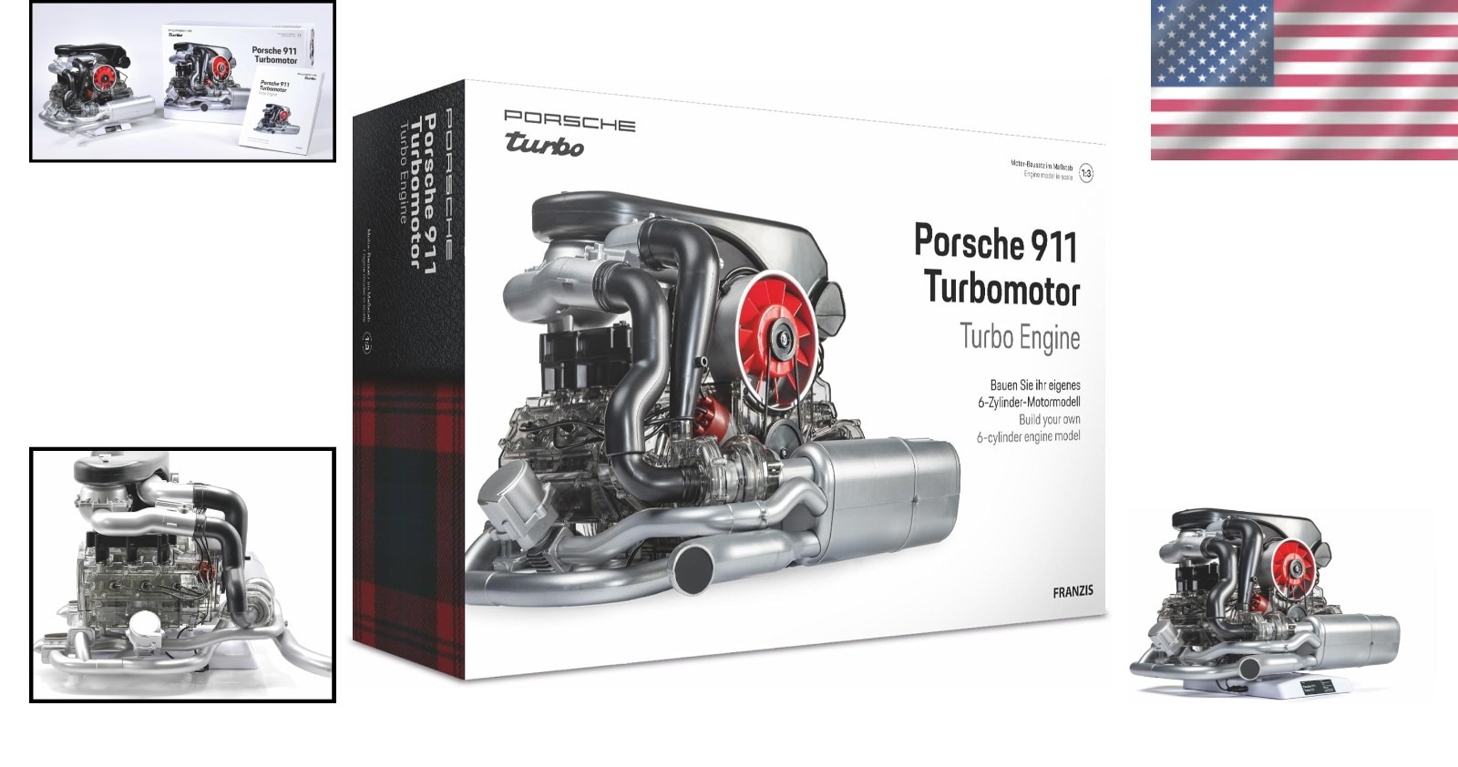 Authentic Porsche 911 Turbo 1:3 Scale Model Engine Kit - Fun & Educational Build - Image 2