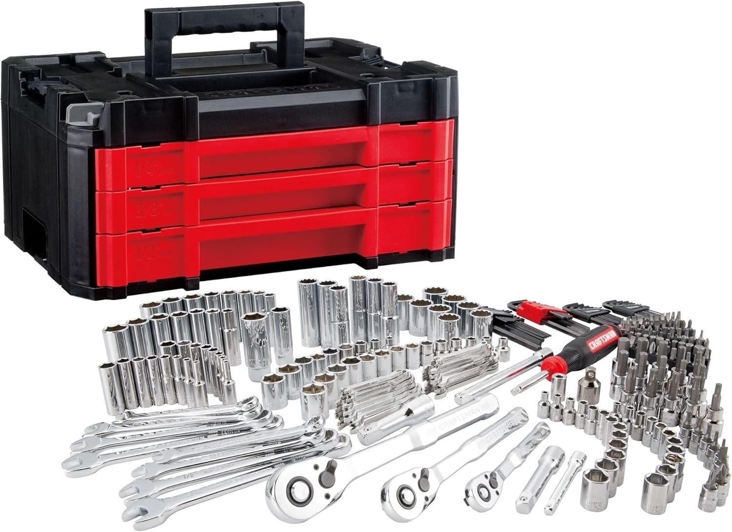 262-Piece Mechanic Tool Set with 3-Drawer VERSASTACK Box, SAE and Metric Socket