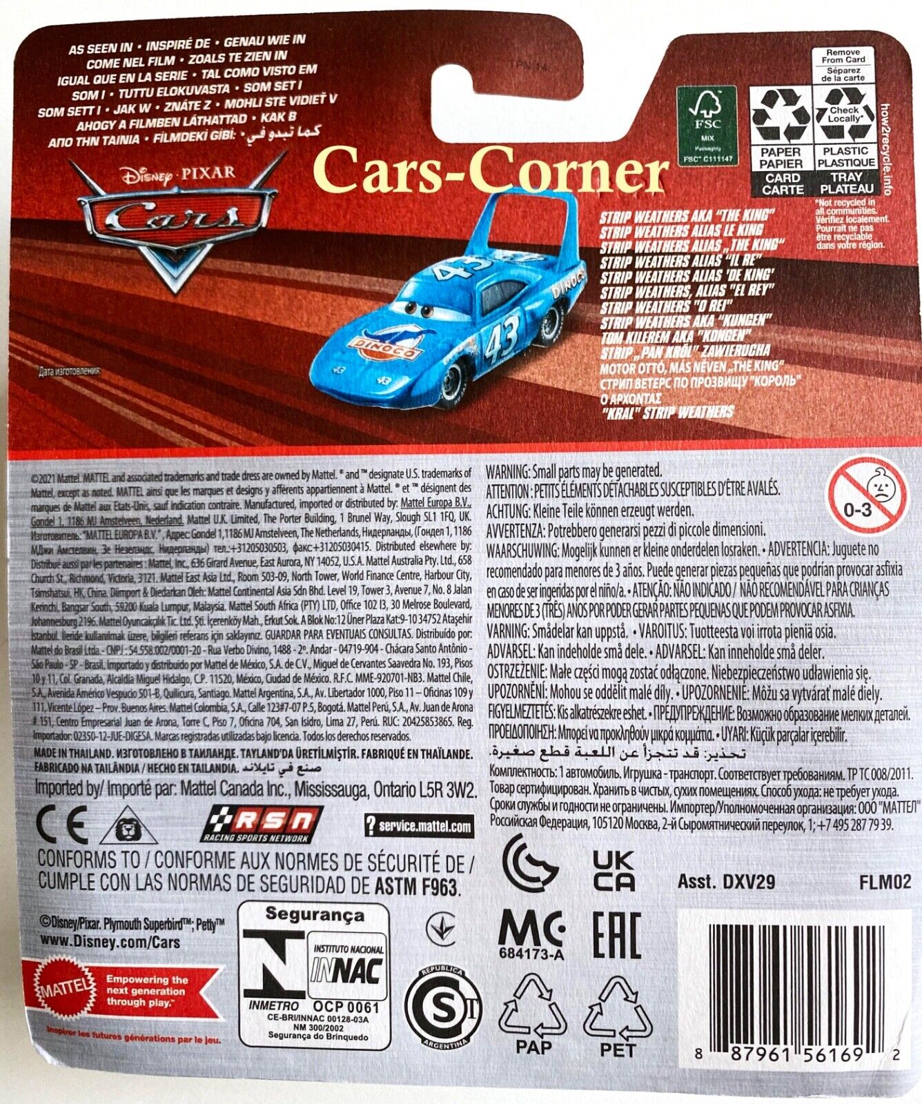 Disney Pixar Cars Strip Weathers Aka. The King No. 43 #47 The Champion New OVP - Image 2