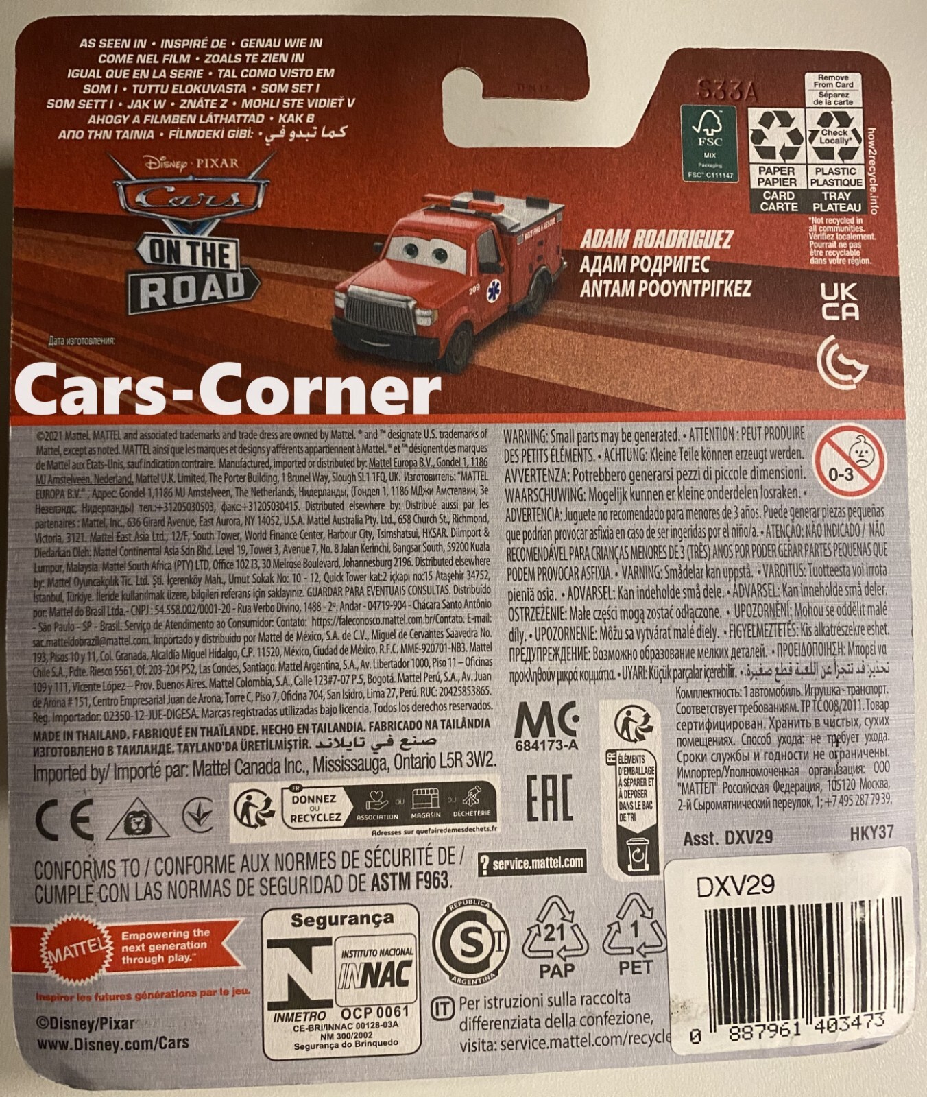 Disney Pixar Cars 3 Adam Roadriguez the Fire Truck from International Speedway - Image 2