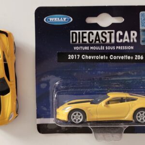 WELLY 1:60 2017 CHEVROLET CORVETTE Z06 LICENSED DIECAST CAR, CANADIAN TOY SELLER