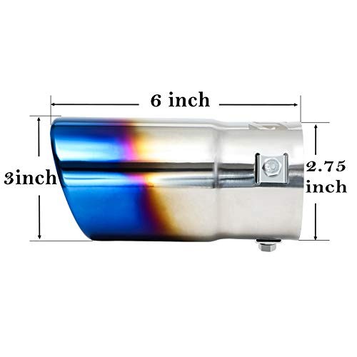 Exhaust tip - to Fit 1.75 to 2.5 Inch Exhaust Tail Pipe Diameter- Stainless - Image 4