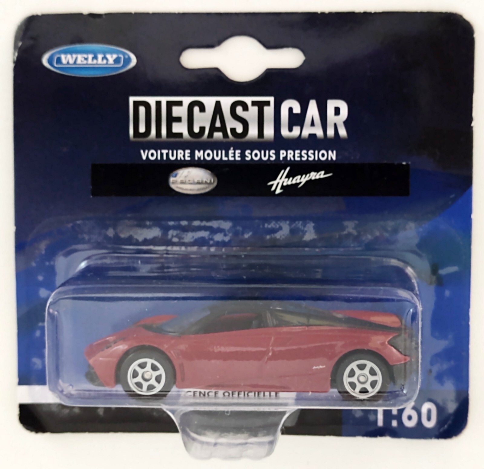 WELLY 1:60 PAGANI HUAYRA OFFICIAL LICENSED DIECAST SPORTS CAR, CANADIAN SELLER