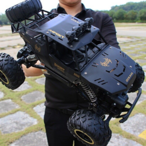 Coche de radiocontrol Rock Crawler camión todoterreno 4x4, faros de carcasa metálica con 2 baterías-