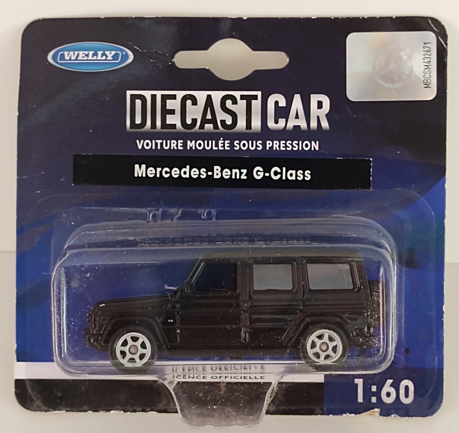 WELLY 1:60 MERCEDES-BENZ G-CLASS G500 SUV, LICENSED DIECAST TOY, CANADIAN SELLER
