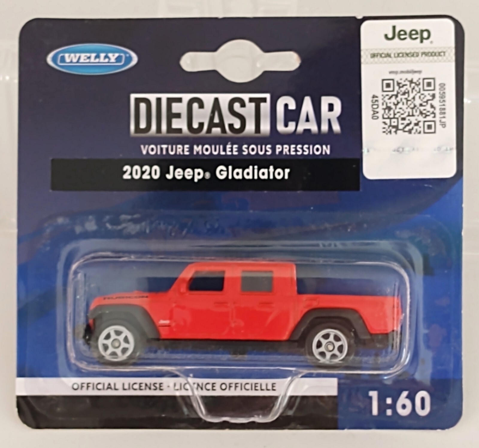 WELLY 1:60 2020 JEEP GLADIATOR LICENSED DIECAST TOY PICKUP TRUCK CANADIAN SELLER