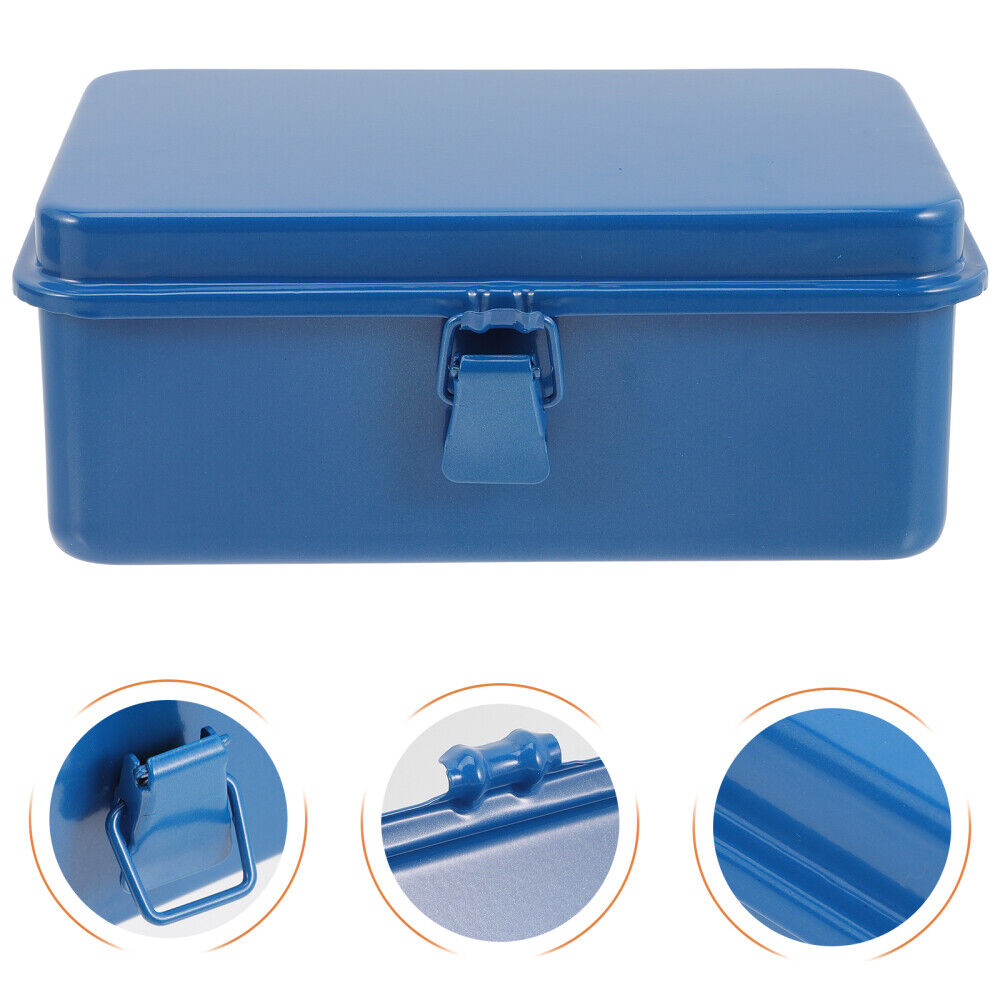 Iron Sheet Tool Box Small Chest Toolbox Tools Container Automotive