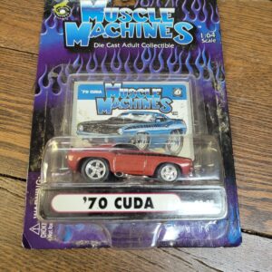 Muscle Machines 5th Die-Cast 1/64 '70 Cuda 02-29 Red 2002 Funline Merchandise