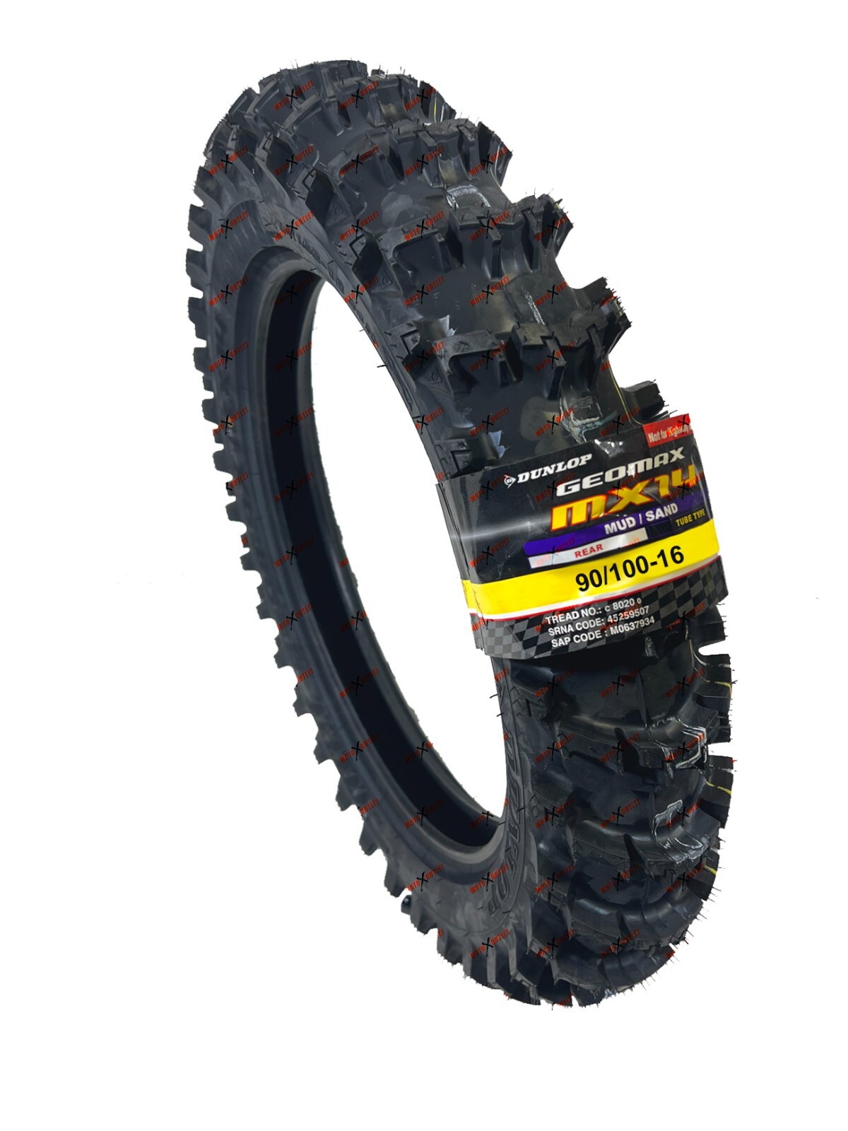 Dunlop MX14 90/100-16 Rear Tire Dirt Bike Motorcycle Geomax 90 100 16 45259503