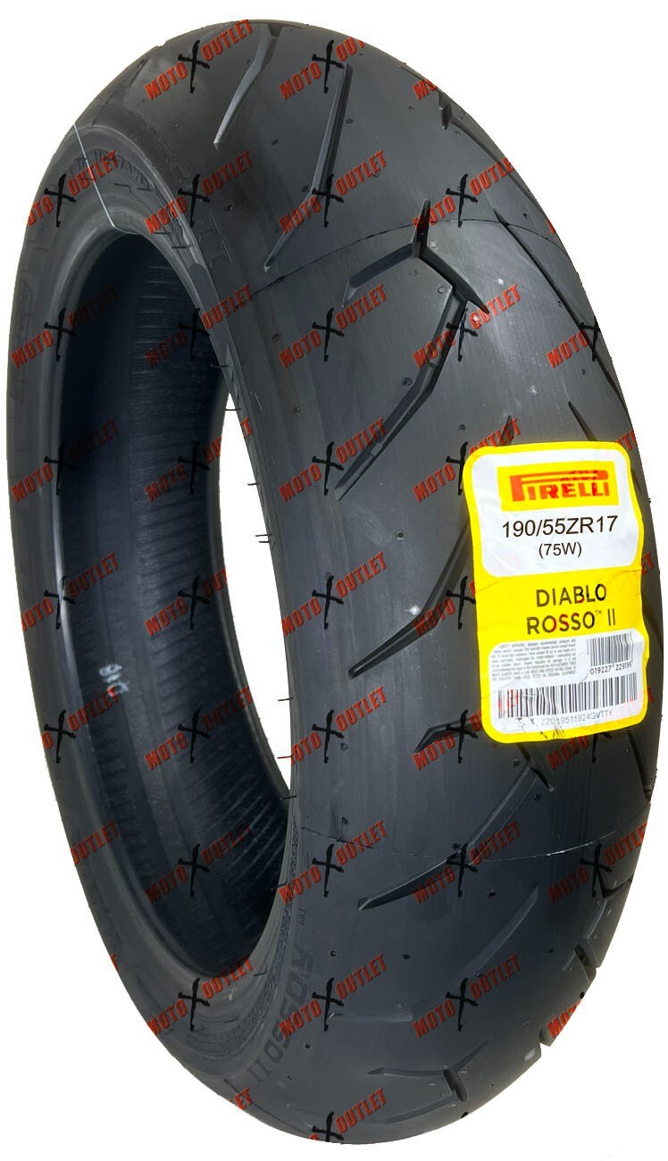 Pirelli Diablo Rosso II 120/70ZR17 190/55ZR17 Tire Set Front Rear Motorcycle 2 - Image 3