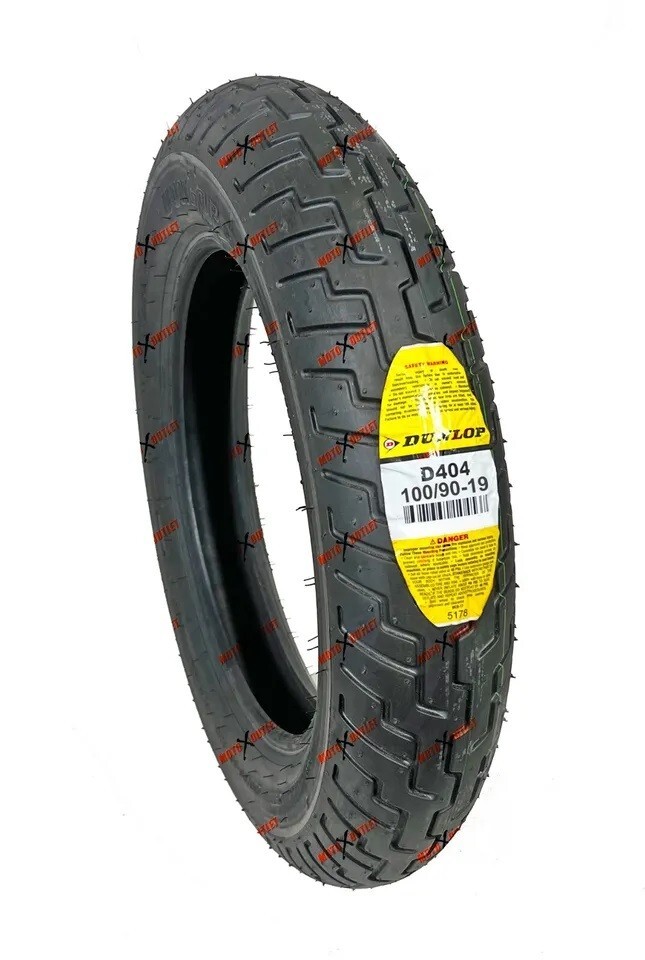 Dunlop Motorcycle Tires 100/90-19 Front 130/90-16 Rear D404 0305-0004 / 0306-000 - Image 2