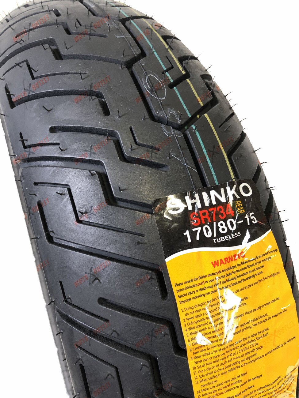 Shinko SR734 170/80-15 Tire Rear Motorcycle Cruiser 170 80 15 SR 734 87-4477 - Image 2