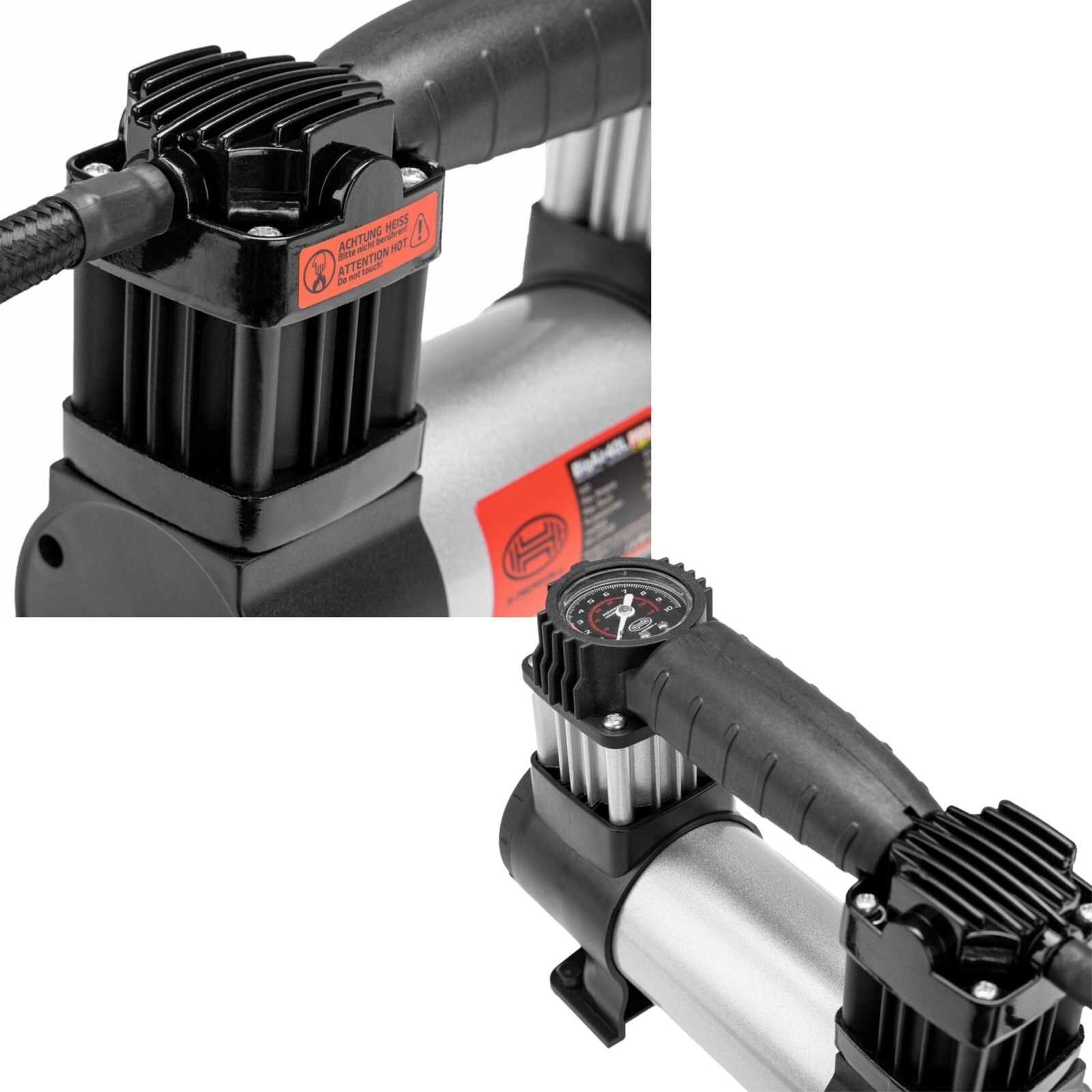 Compresor de aire premium Heyner resistente 12 V 100 psi 7 bares 40 L furgoneta para automóvil 4x4- - Image 4