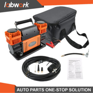 Bomba compresora de aire Labwork 12V para vehículo 4x4 y autocaravana todoterreno doble cilindro-