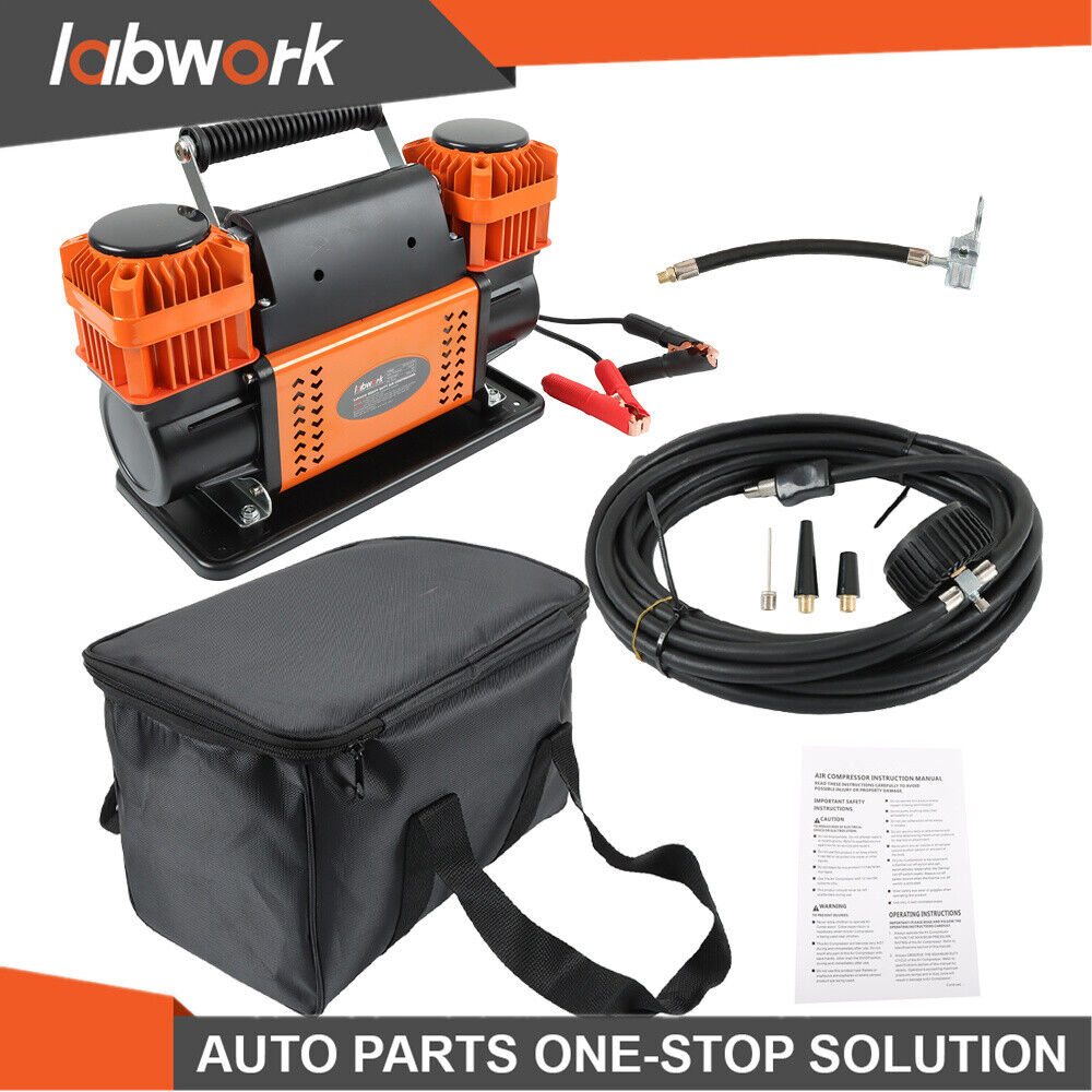 Bomba compresora de aire Labwork 12V para vehículo 4x4 y autocaravana todoterreno doble cilindro- - Image 3