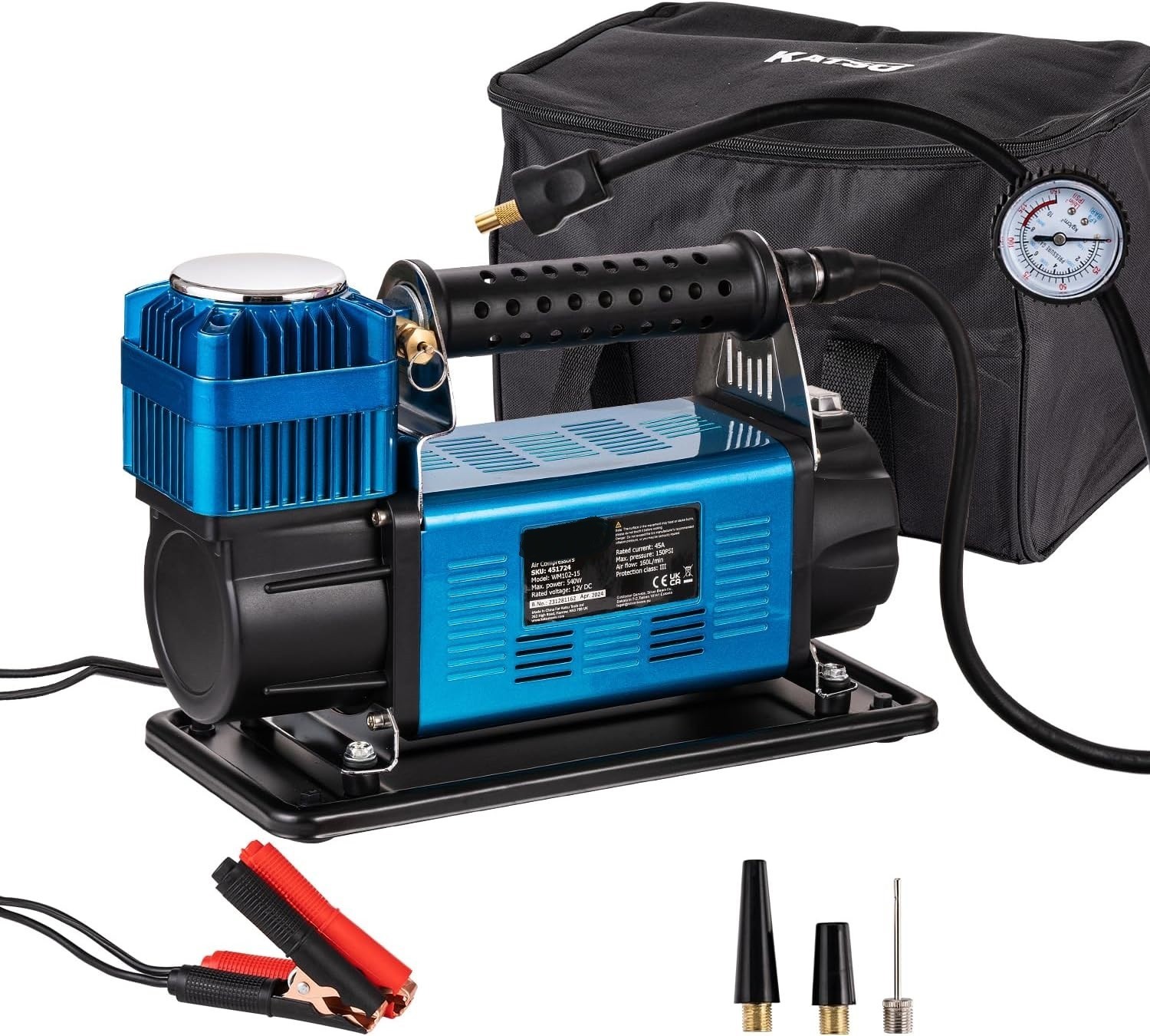 Compresor de aire 12v 4x4 bomba de neumáticos coche furgoneta camión etapa única alto rendimiento 160l/min-